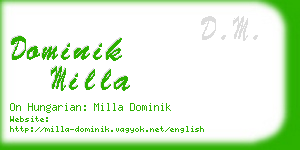 dominik milla business card